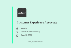 Weekday Work from Home Job 2025 | Customer Success Analyst Role for Freshers