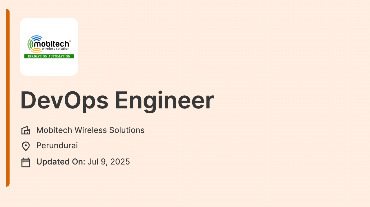 DevOps Engineer work from home